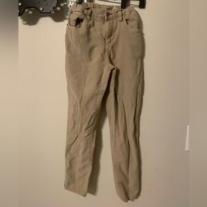 Kids Tan Jeans. Size M(10/12) with adjustable waist line